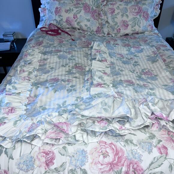 Vintage Spiegel Curtains Set of 2 + Tiebacks Romantic Shabby Chic Cottage Core - Picture 7 of 17